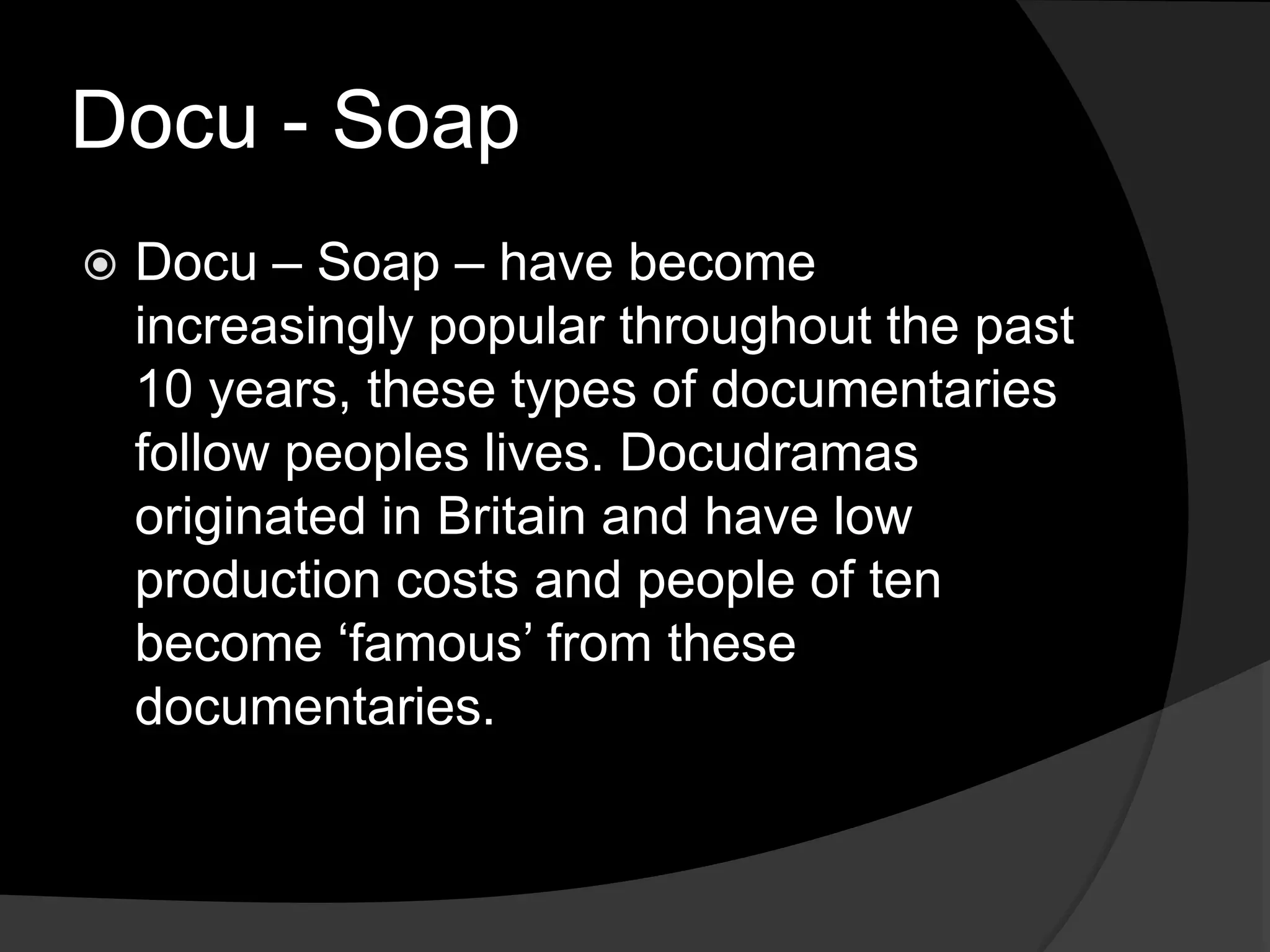 Different types of documentaries 2 | PPT