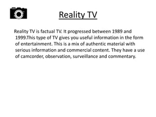 Different types of documentary | PPTX