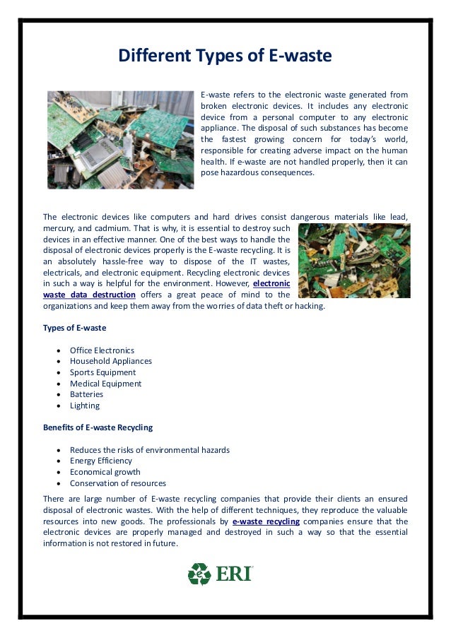 Different types of EWaste