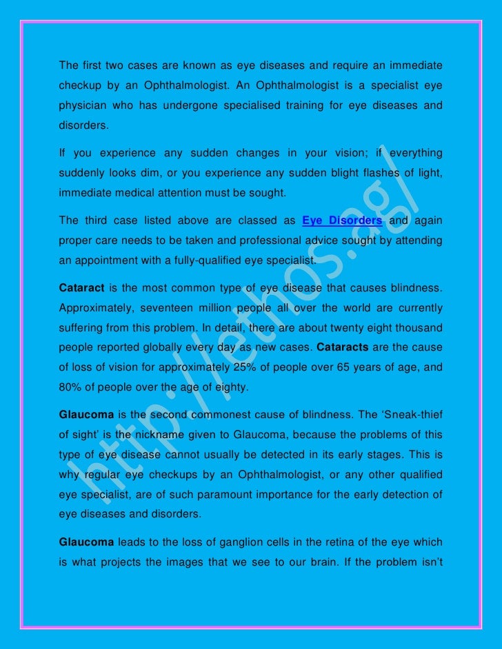 Different types of eye diseases – remedies thereof