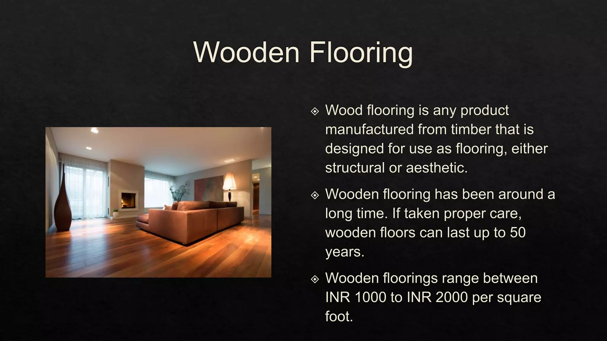 Different types of flooring