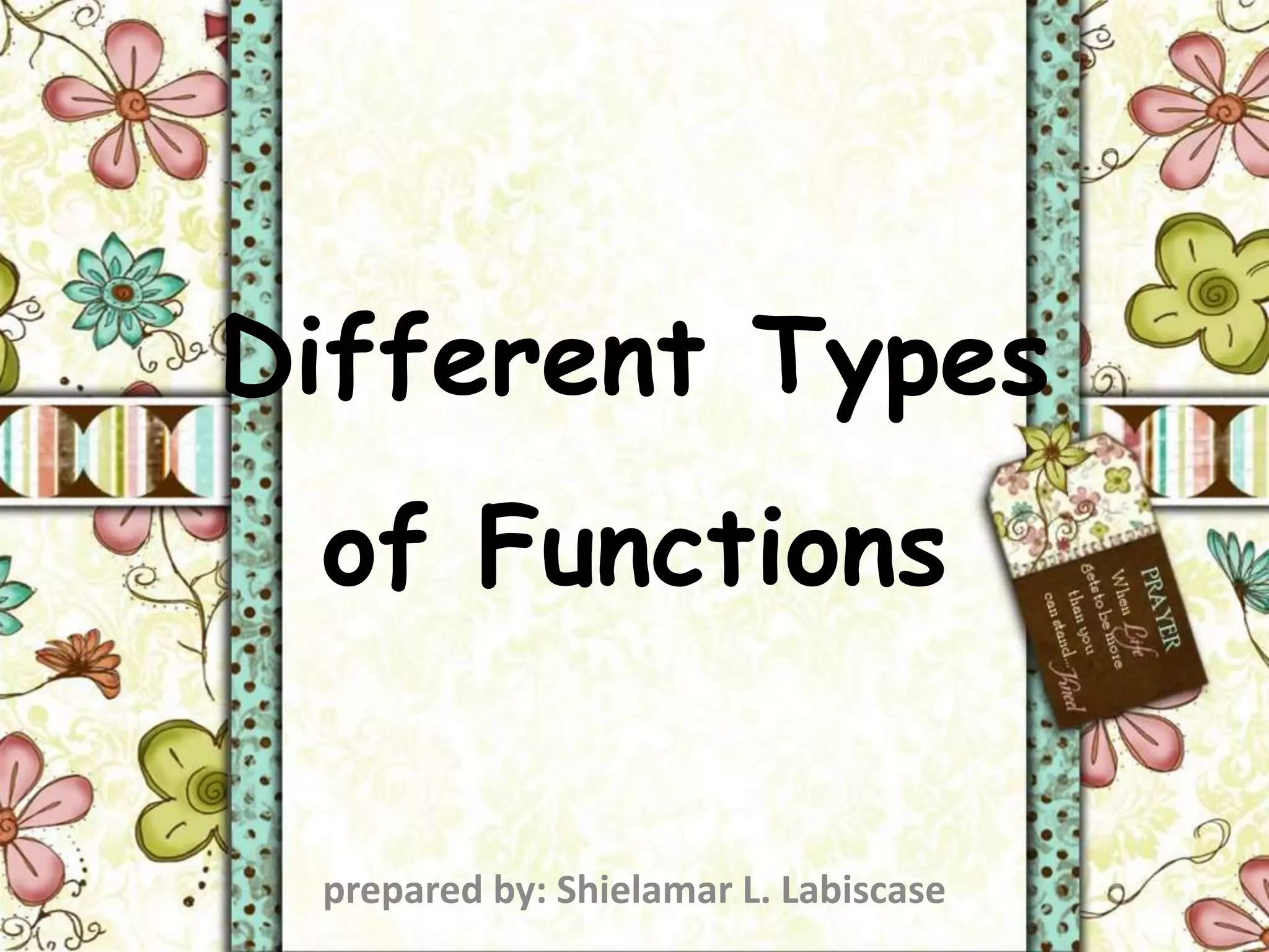 Different types of functions | PPTX