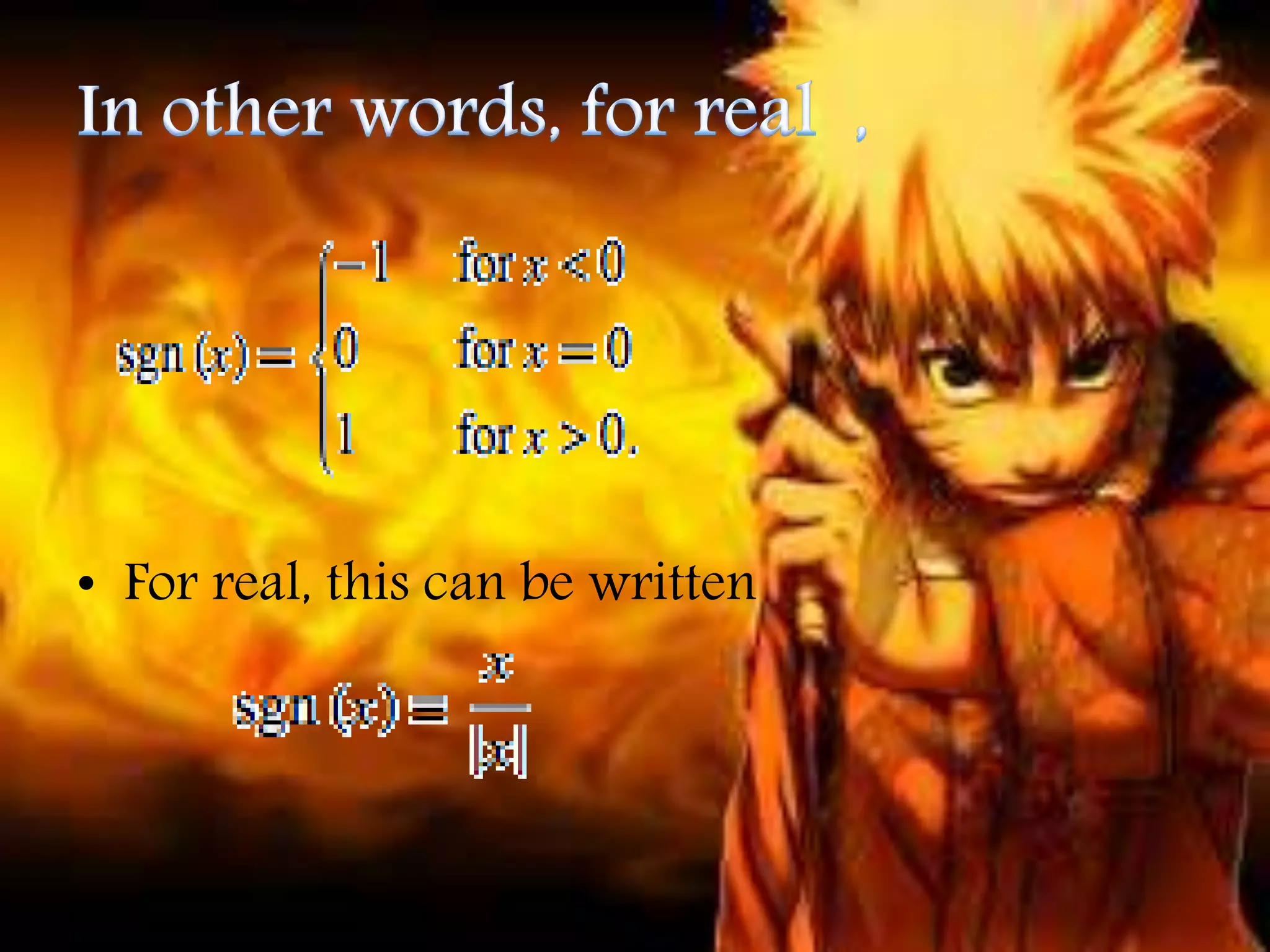 • For real, this can be written 
 