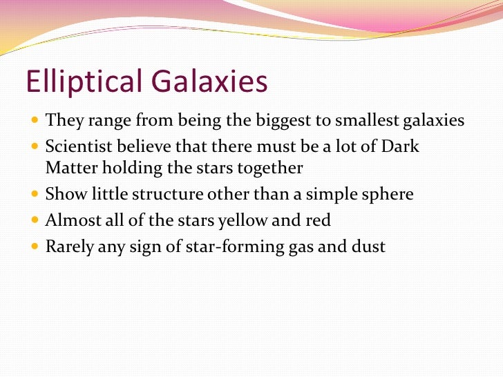 Different types of galaxies