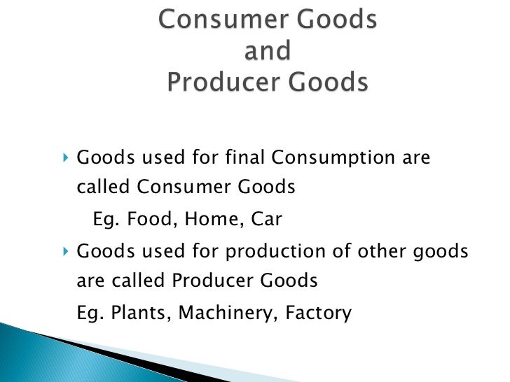 Different types of goods