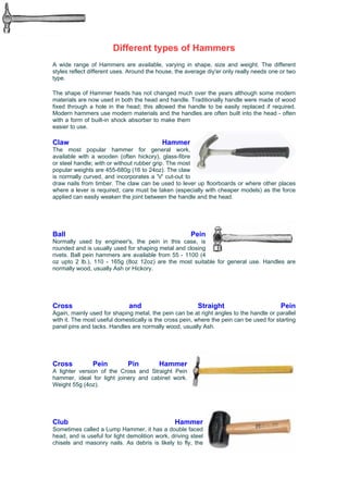 Types of Hammers & Their Uses