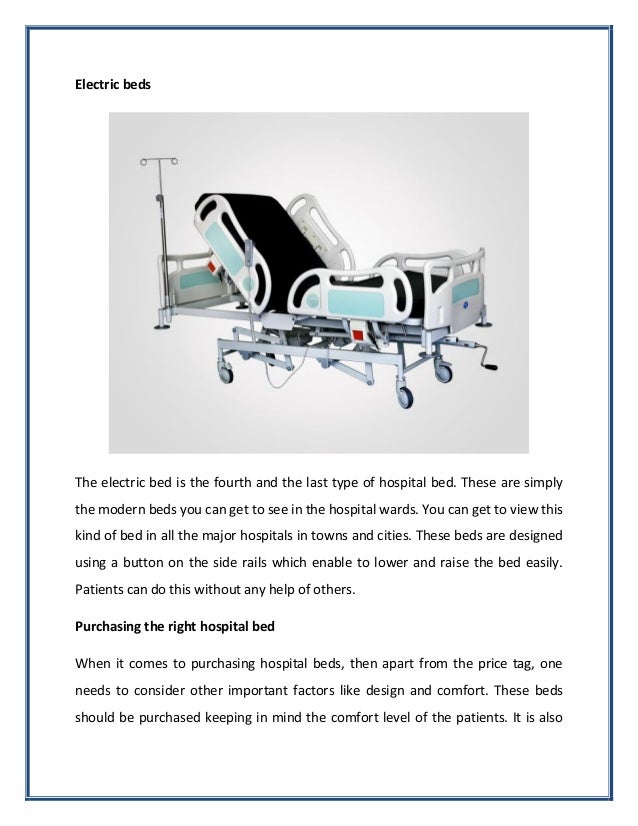 Different Types of Hospital Beds from The Leading Hospital Bed Manufa…