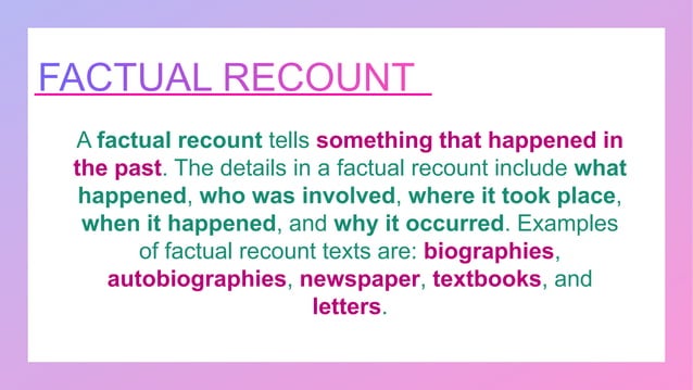 Different types of informational text | PPT