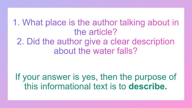Different types of informational text