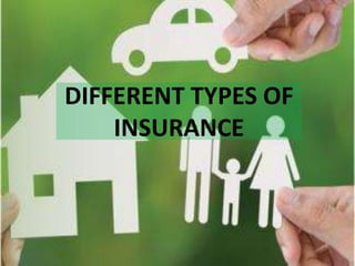 DIFFERENT TYPES OF
INSURANCE
 
