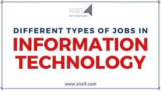 Different types of jobs in information technology