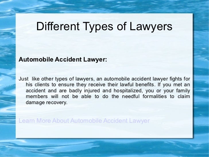 Different types of lawyer