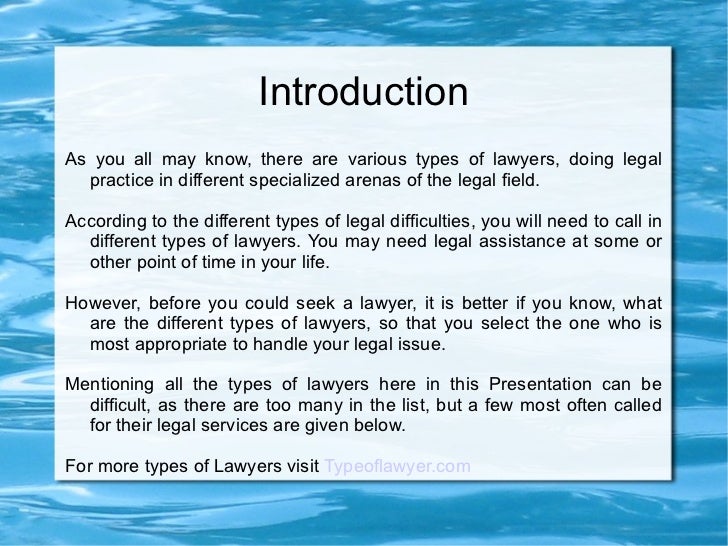 Different types of lawyer