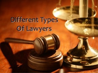Different TypesDifferent Types
Of LawyersOf Lawyers
 