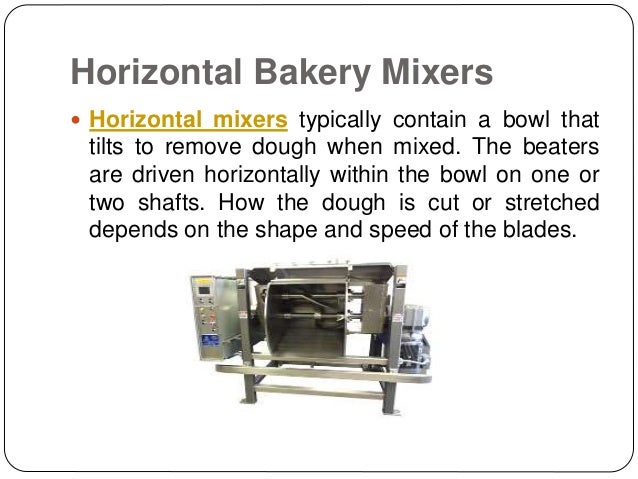 Different types of mixers used in baking industry