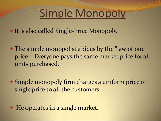 different types of monopoly practices types of monopolies