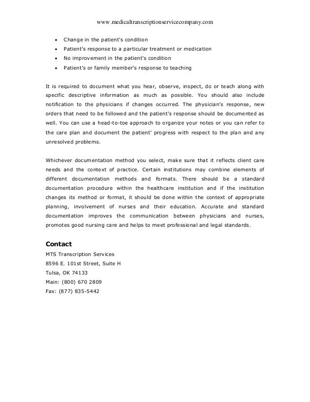 good nursing notes examples