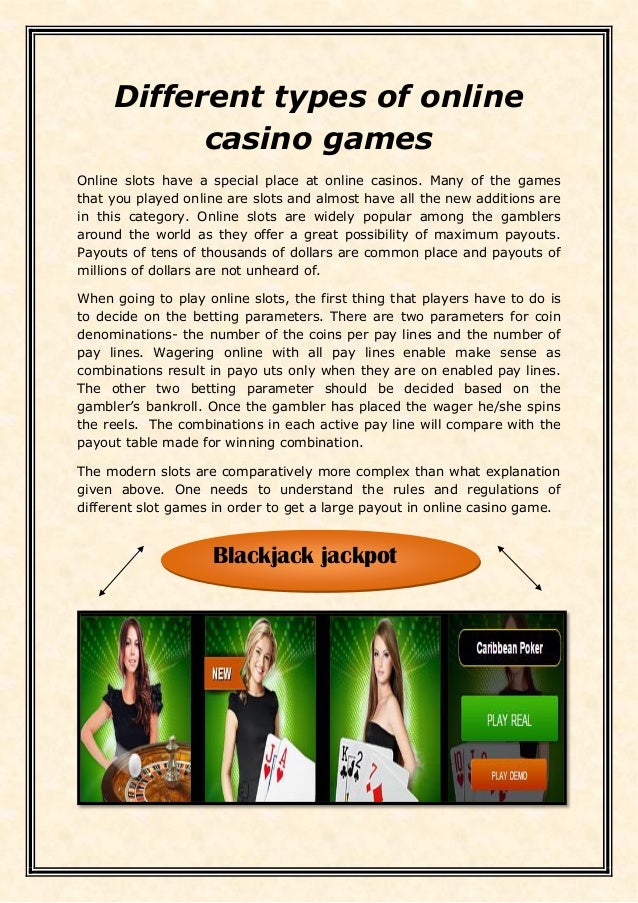 Types Of Casino Games