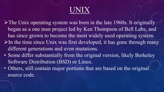 Different types of operating systems | PPTX