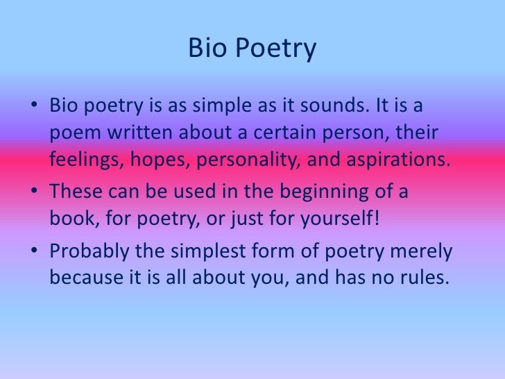 Different Types Of Poetry