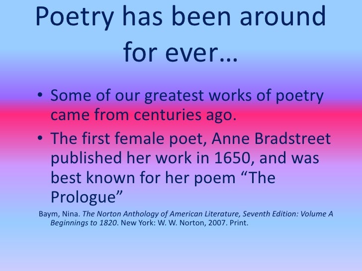 anne bradstreet the heretical poet anne bradstreet the heretical poet