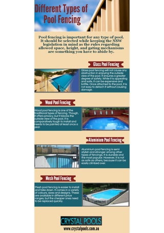 Different Types of Pool Fencing