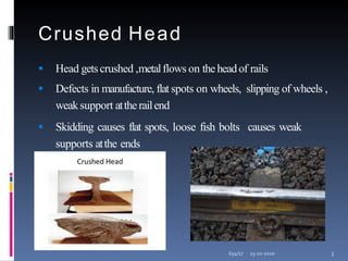 Different types of rail failures | PPTX