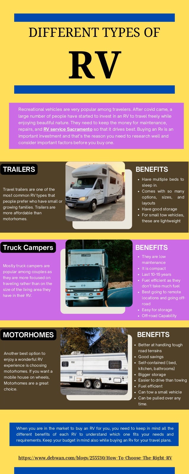 Different Types of RVs and Their Benefits