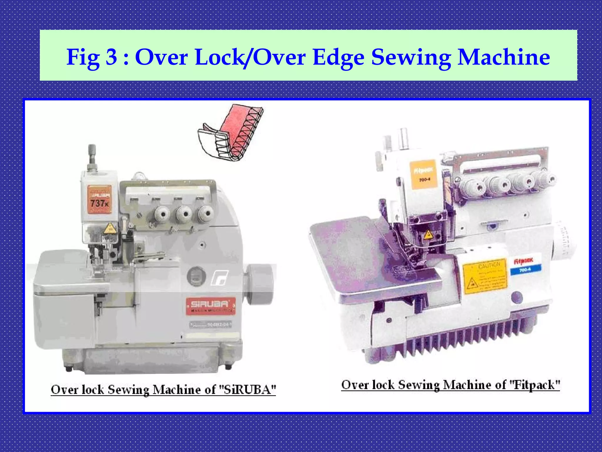 Fig 3 : Over Lock/Over Edge Sewing Machine
 