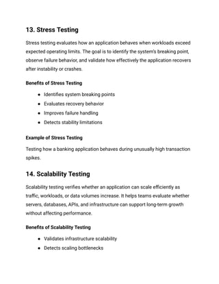 Different Types of Software Testing - A Complete Guide | PDF