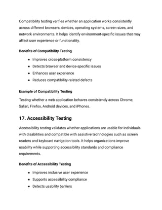 Different Types of Software Testing - A Complete Guide | PDF