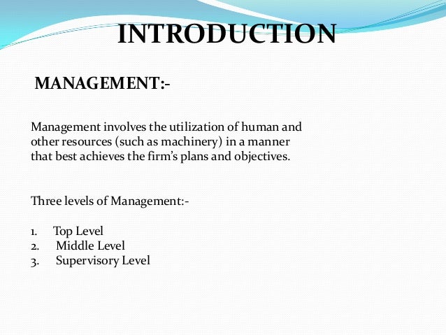 types of management