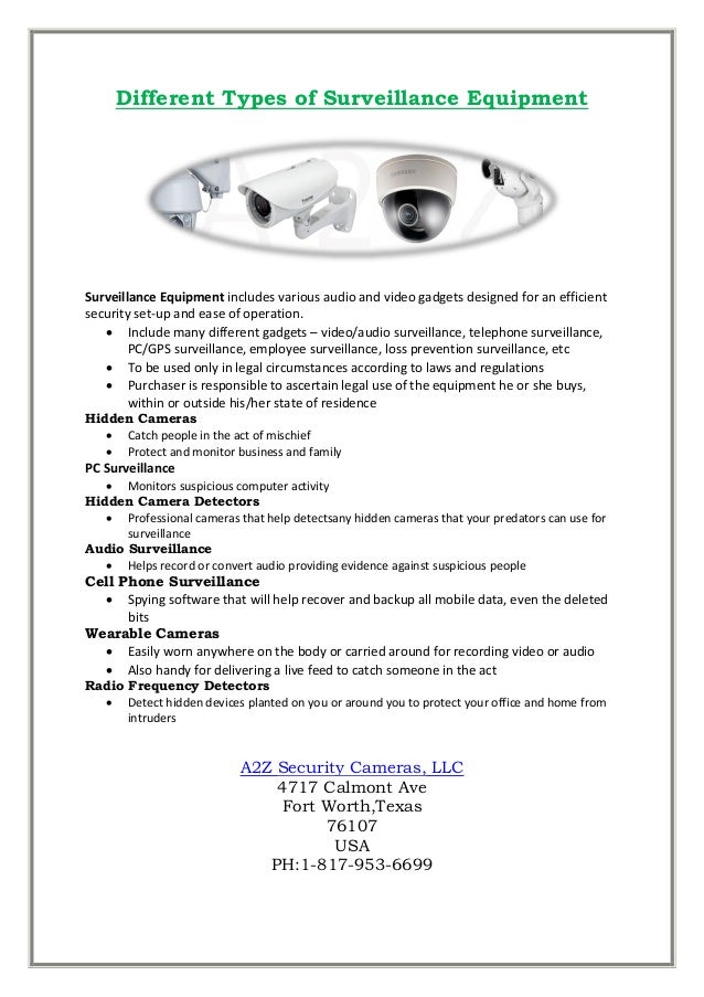 Different Types of Surveillance Equipment