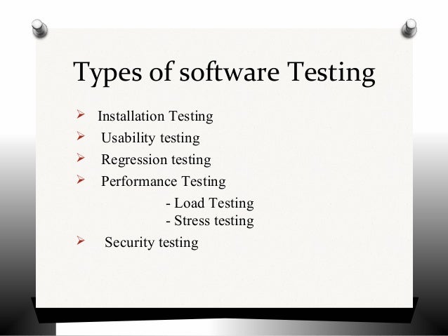 Types of Software testing
