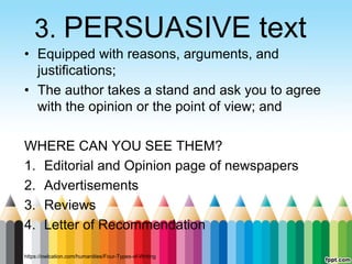 Different types of text forms | PPT