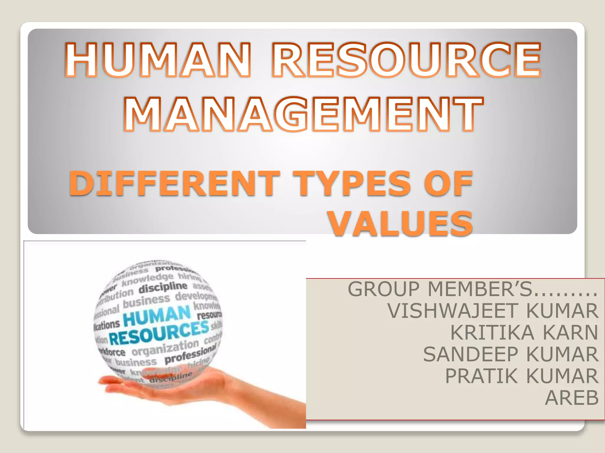 Different Types Of Values Pptx Different Types Of Values Pptx