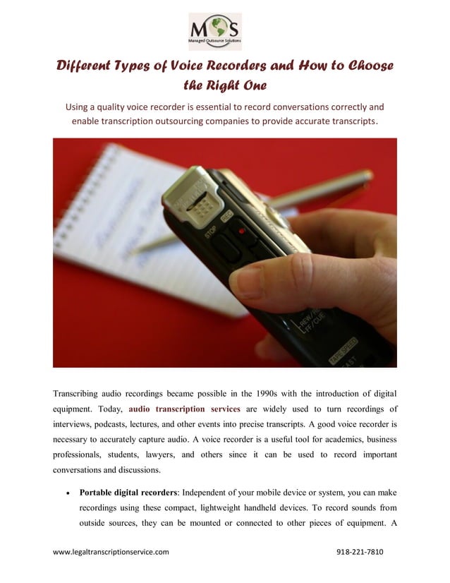 Different Types of Voice Recorders and How to Choose the Right One