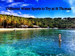 Different Water Sports to Try at St Thomas
 