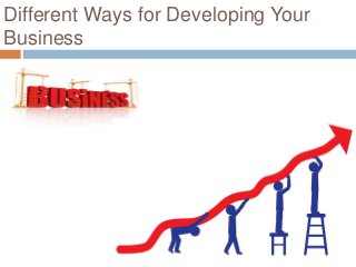 Different Ways for Developing Your 
Business 
 