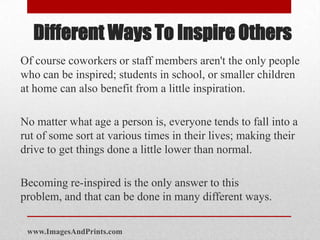 Different ways to inspire others | PPT