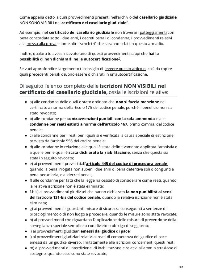 Differenze tra certificato casellario giudiziale e carichi ...