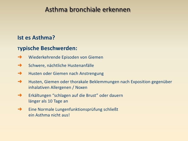 Differenzierung asthma copd