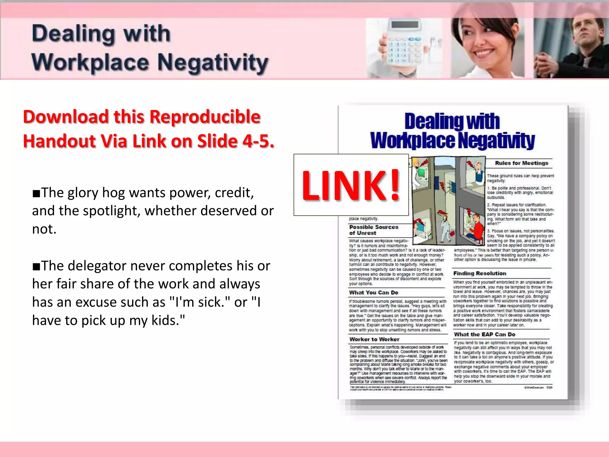 Work Hand Out Dealing with Difficult People Handout from HandoutsPlus.com - Visit to ...