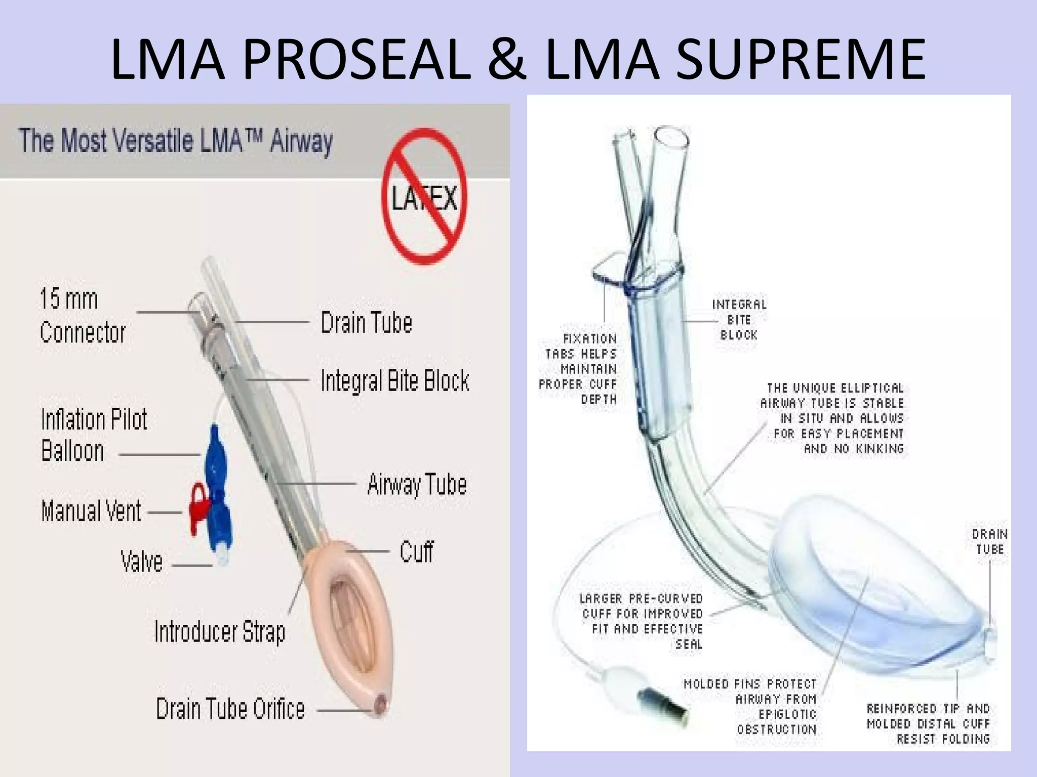 LMA PROSEAL & LMA SUPREME 