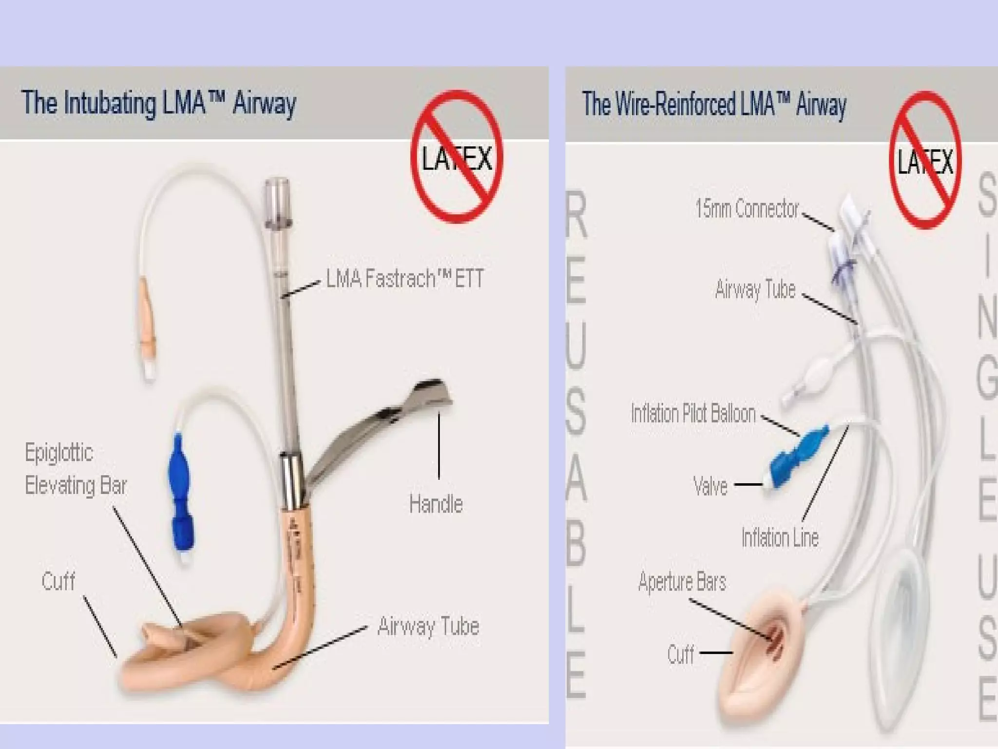 - LMA unique (disposable) 