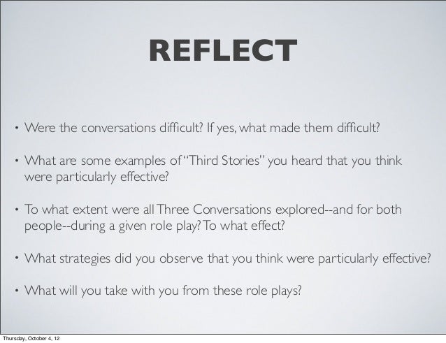 difficult conversations role play scripts