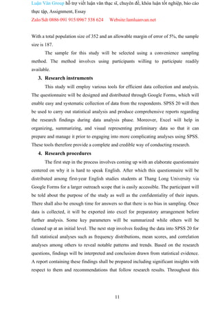 DIFFICULTIES IN SPEAKING ENGLISH OF THANG LONG UNVERSITY'S FIRST YEAR ...