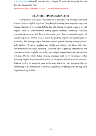 DIFFICULTIES IN SPEAKING ENGLISH OF THANG LONG UNVERSITY'S FIRST YEAR ...
