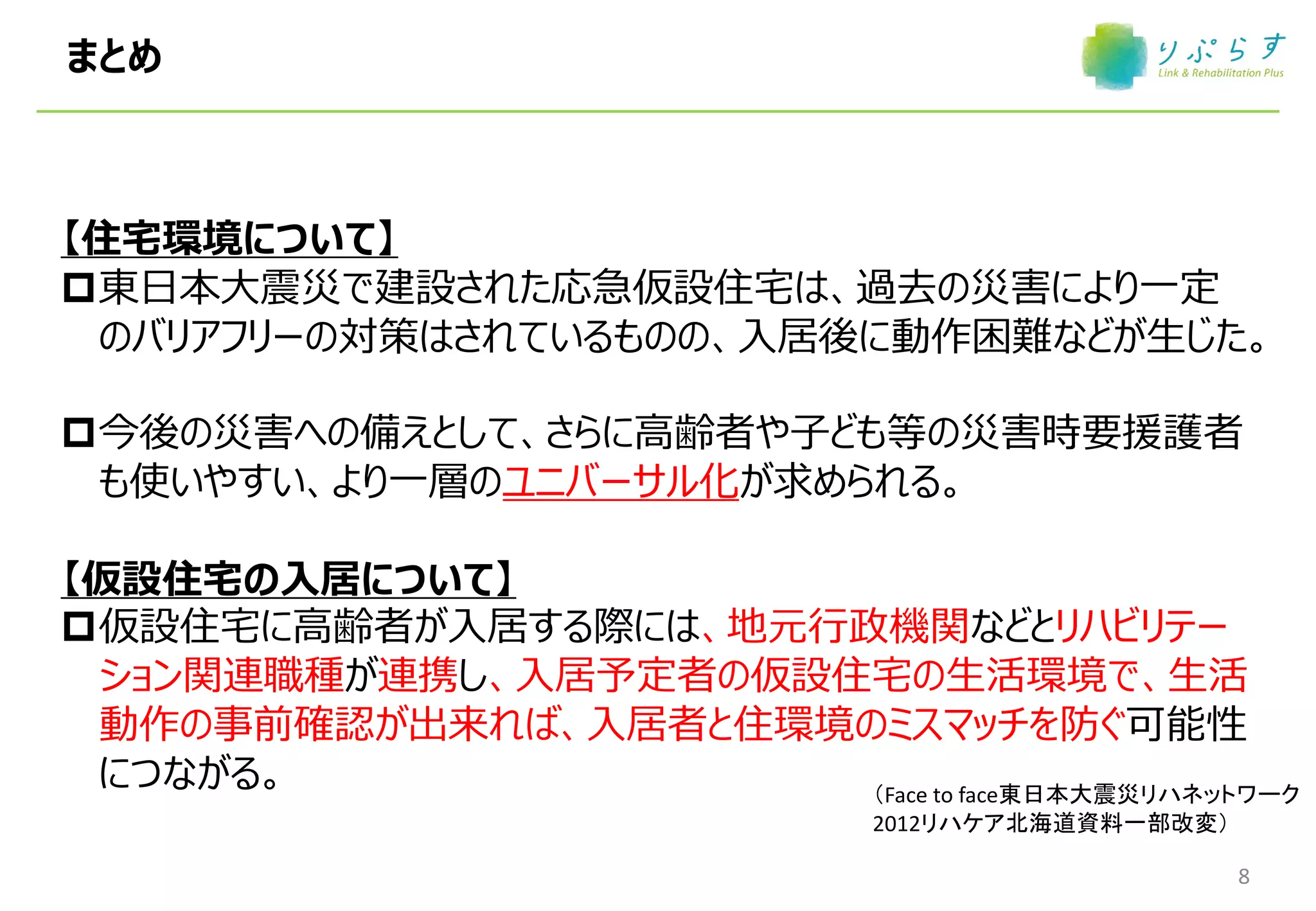 8
p
p
p
Face to face
2012