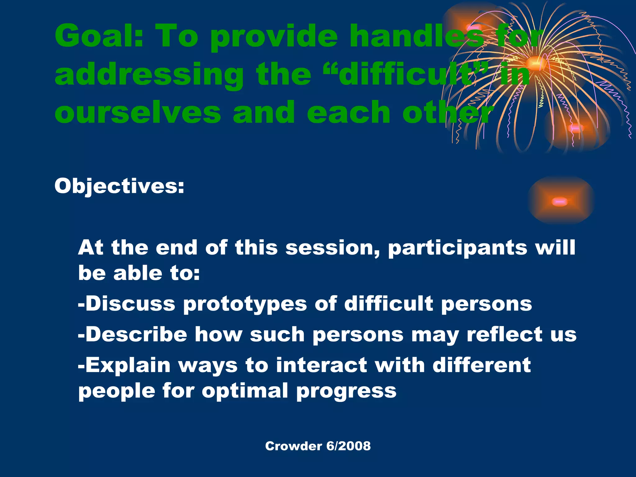 Difficult people | PPT